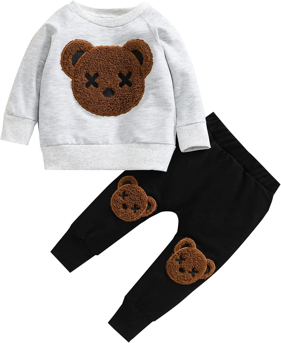 WZTYYDS Toddler Boy Clothes 2T 3T 4T 5T Fall Outfits Baby Pullover & Pants Sets Kids Winter 2Pcs