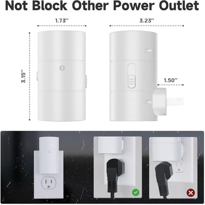 NIORSUN Dusk to Dawn Night Light Plug in,Bright Night Lights Plug Into Wall with 3 Light