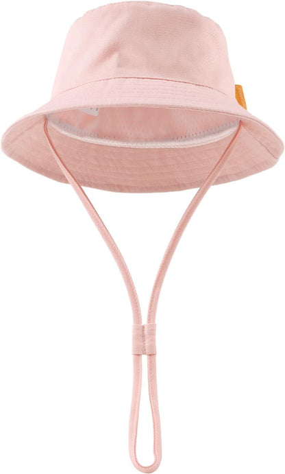 JANGANNSA Cotton Baby Sun Hat Infant Toddler Boys Girls Bucket Hats Summer Sun Protection Kids