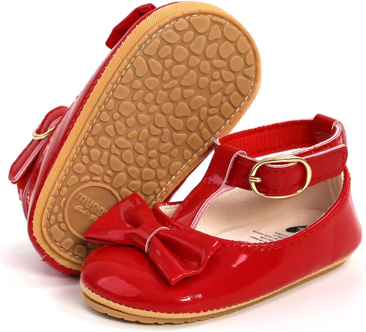 Baby Shoes Mary Jane Flats Non Slip Soft Sole Infant Toddler Sneakers First Walkers Party Christmas