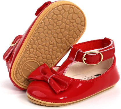 Baby Shoes Mary Jane Flats Non Slip Soft Sole Infant Toddler Sneakers First Walkers Party Christmas