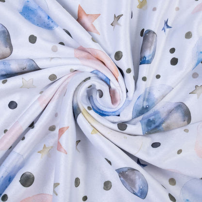 Baby Blankets for Unisex Boys Girls, Super Soft Nursery Minky Blankets, 30 x 40 inch Outer Space