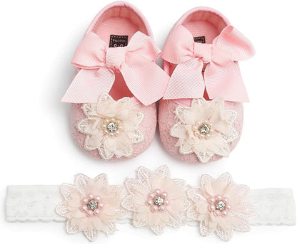 Baby Shoes Mary Jane Flats Non Slip Soft Sole Infant Toddler Sneakers First Walkers Party Christmas
