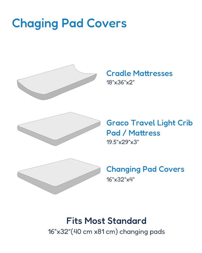 Extra Stretchy Changing Pad Cover, Ultra Soft Premium Jersey Knit Changing Pad Sheets, Unisex for