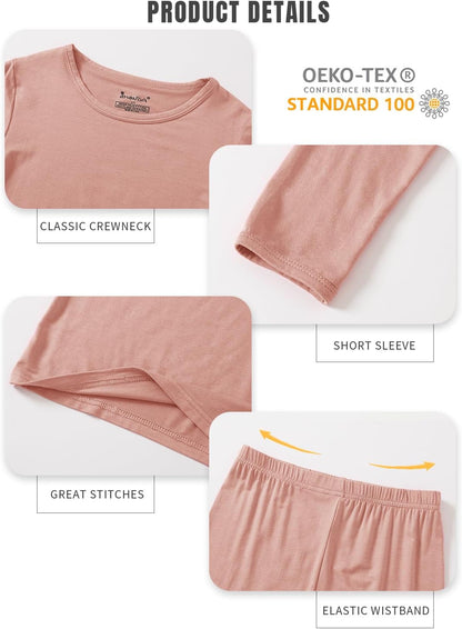 Jimonda Baby Boys Girls Pajama Sets Toddler Sleepwear Cool Jammies 2pcs Viscose from Bamboo PJs