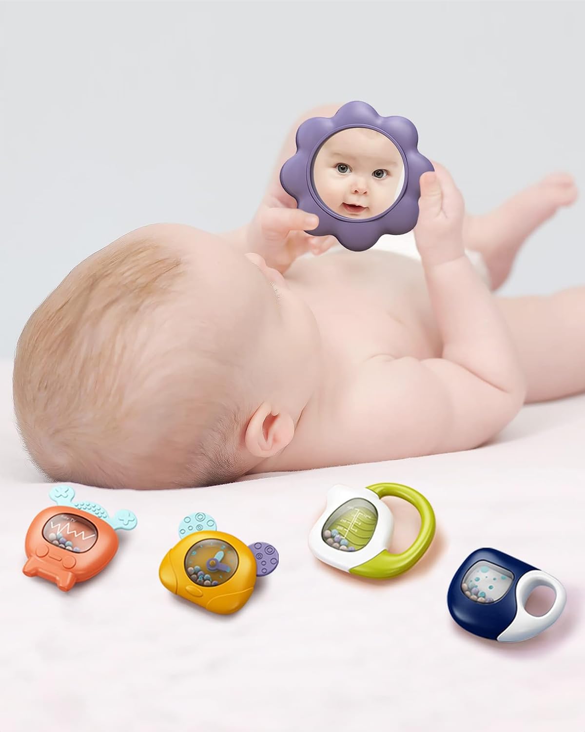 dearlomum Baby Play Mat Baby Gym,Funny Play Piano Tummy Time Baby Activity Mat with 5 Infant