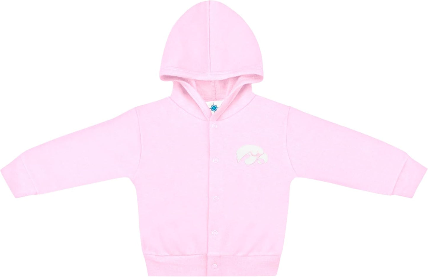 Creative Knitwear College Baby Snap Hooded Jacket - Team Logo, Multiple Colors, for Boys & Girls