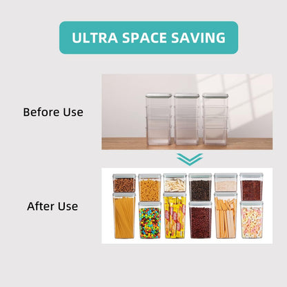 Ankou Pop Airtight Food Storage Containers with Lids for Kitchen Pantry Organizing Stackable