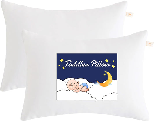 NTBAY Toddler Pillows, Down Alternative 13"x18" Pillows, Machine Washable - Soft and Breathable