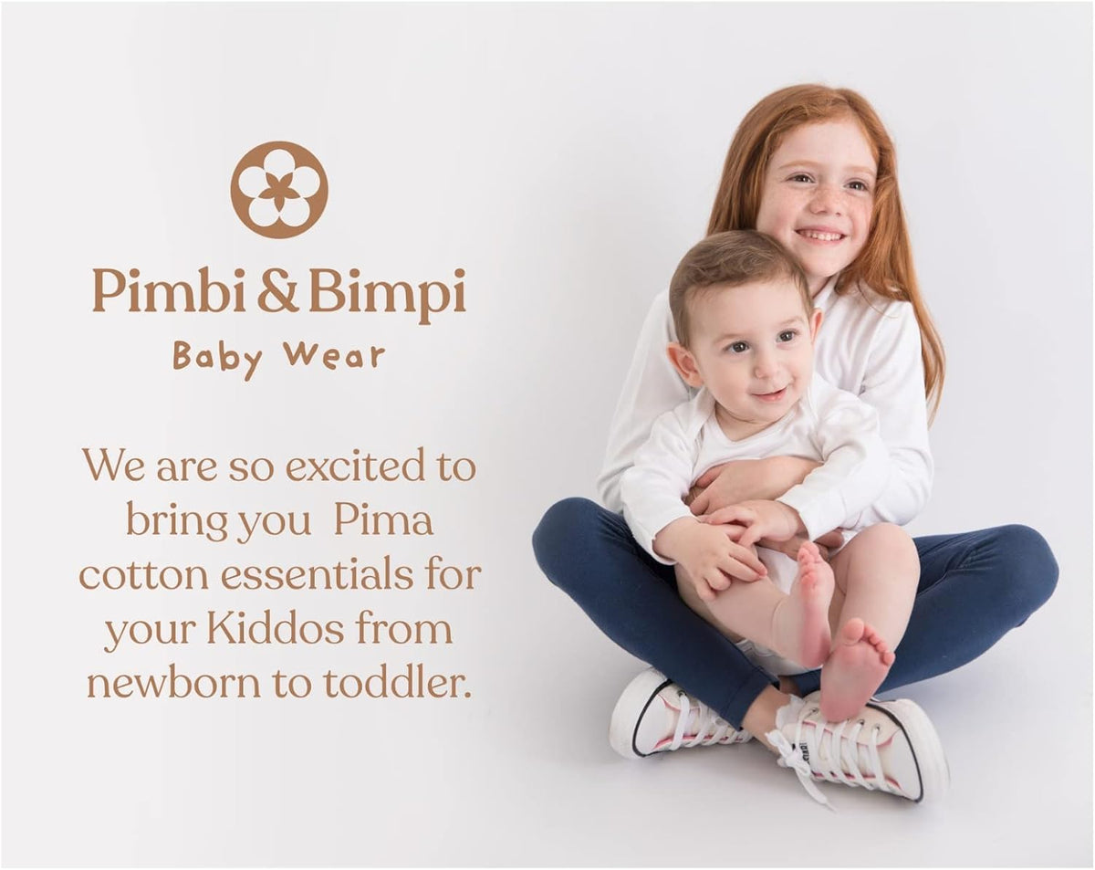 Pimbi&Bimpi Premium Peruvian Pima Cotton Baby Bodysuit - Short Sleeve Romper