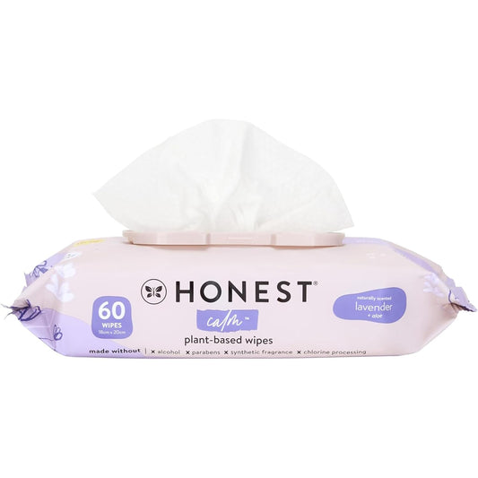 The Honest Company Calm + Cleanse Naturally Scented Wipes | Cleansing Multi-Tasking Wipes | 99%
