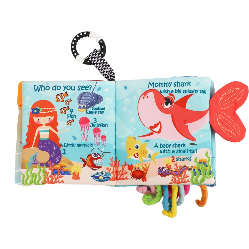 Cloth Crinkle Books for Babies Toddler – Touch and Feel Soft Baby Books, Interactive Early Learning