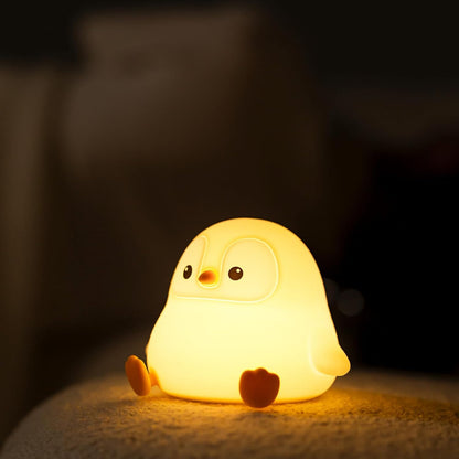 Penguin Night Light for Kids, Cute Penguin Lamp Silicone Baby Nursery Night Lamp, Dimmable Squishy