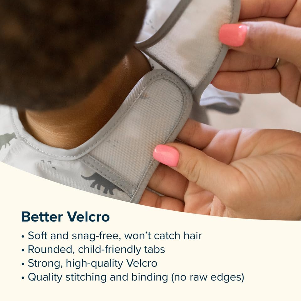 Tiny Twinkle Mess Proof Baby Bib,Waterproof Smock Baby Bib for Eating,Machine Washable Long Sleeve