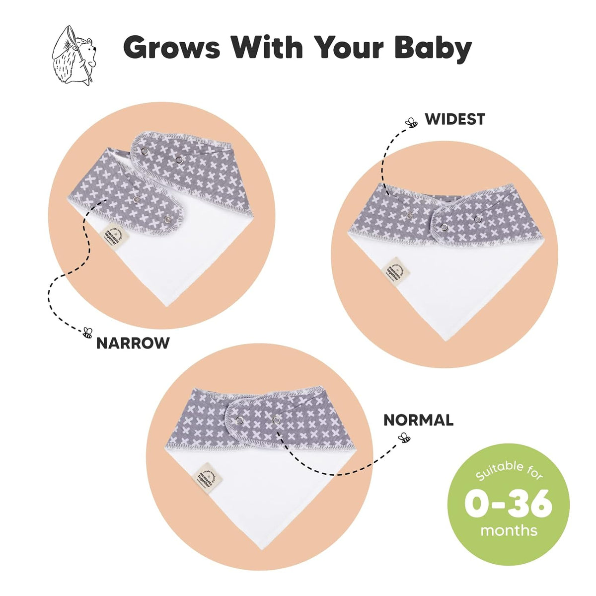 10-Pack Organic Baby Bandana Bibs for Girls - Super Absorbent Triangle Baby Bibs for Drooling and
