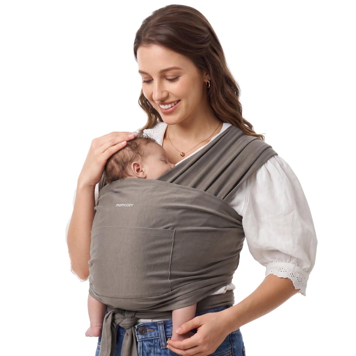 Momcozy Baby Wrap Carrier, Easy-On 2-Piece Design, Newborn to 33 lb