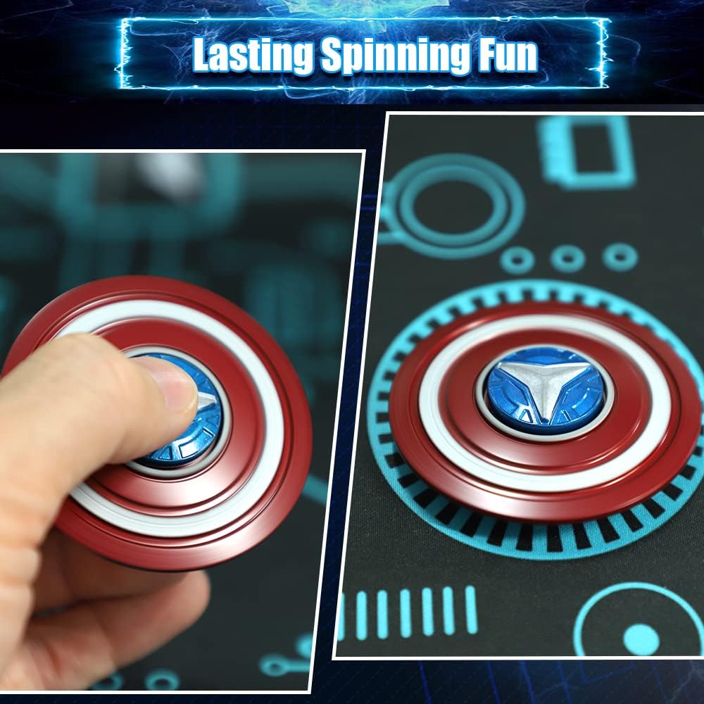 Transformable Fidget Spinner, Metal Hand Hammer Fidgit Chain Toy for Kids Adults, Cool Shield