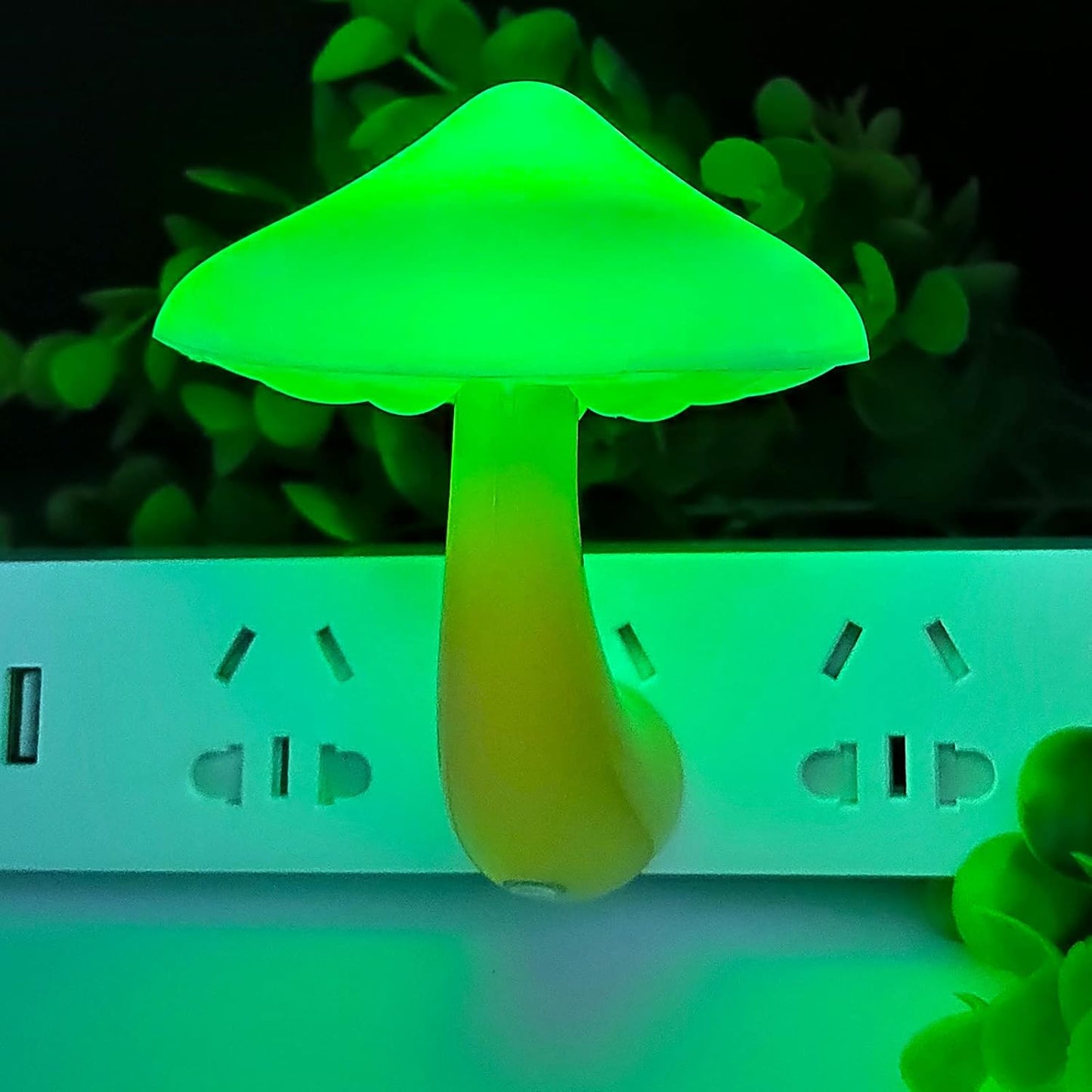 2 Pieces LED Mushroom Night Lamp Plug in Lamp Mushroom Night Light Mini Magic Mushroom Night Lights