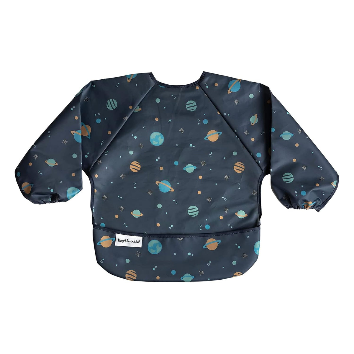 Tiny Twinkle Mess Proof Baby Bib,Waterproof Smock Baby Bib for Eating,Machine Washable Long Sleeve