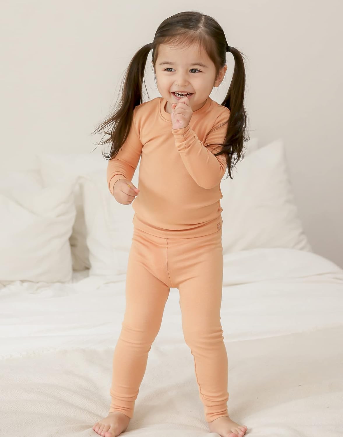 VAENAIT 6M-12Y Toddler Toddler Kids Toddler Girls Boys Soft Comfy Modal Tencel Solid Raglan