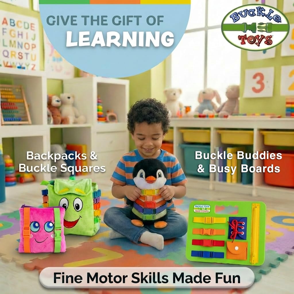 Buckle Toys, Buddy Activity Backpack, Educational Pre-K Learning