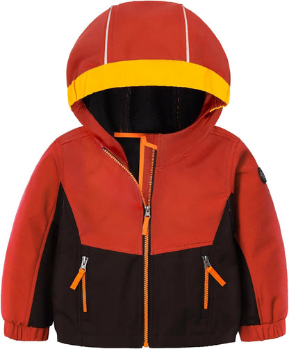 GEMYSE Toddler Boys Jacket Water repellent Baby Kids Windbreaker Jacket Fleece Toddler Coat Spring