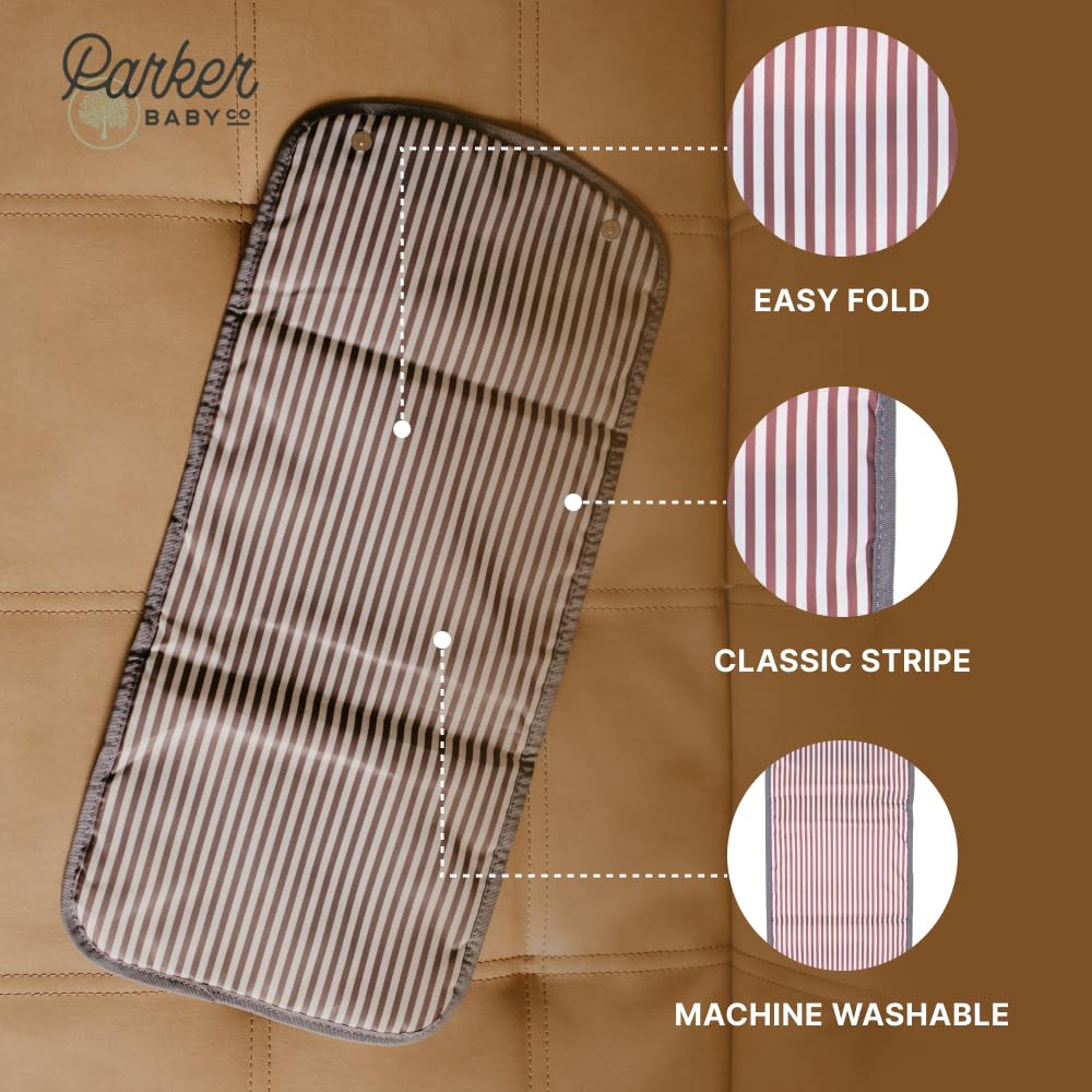 Parker Baby Portable Changing Pad for Diapers | Large & Travel-Friendly Baby Diapers Changing Pad |