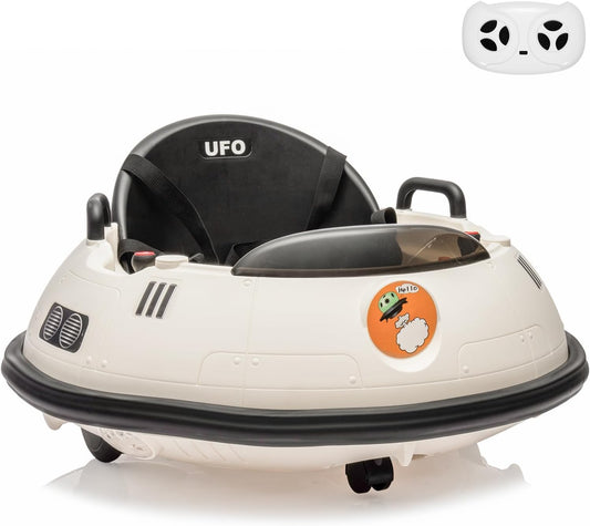 12V Electric Ride on Bumper Car for Toddlers, Kids Bumper Car with Remote Control, 360 Degree Spin