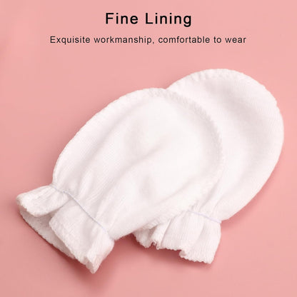 BQUBO Newborn Infant Toddler Mittens No Scratch Cotton Elastic Wrist Gloves Hypoallergenic for 0-6