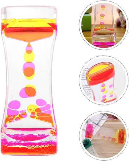 Liquid Motion Bubbler Timer Colorful Oil Hourglass Liquid Sensory Toys ADHD Anxiety Autism Activity