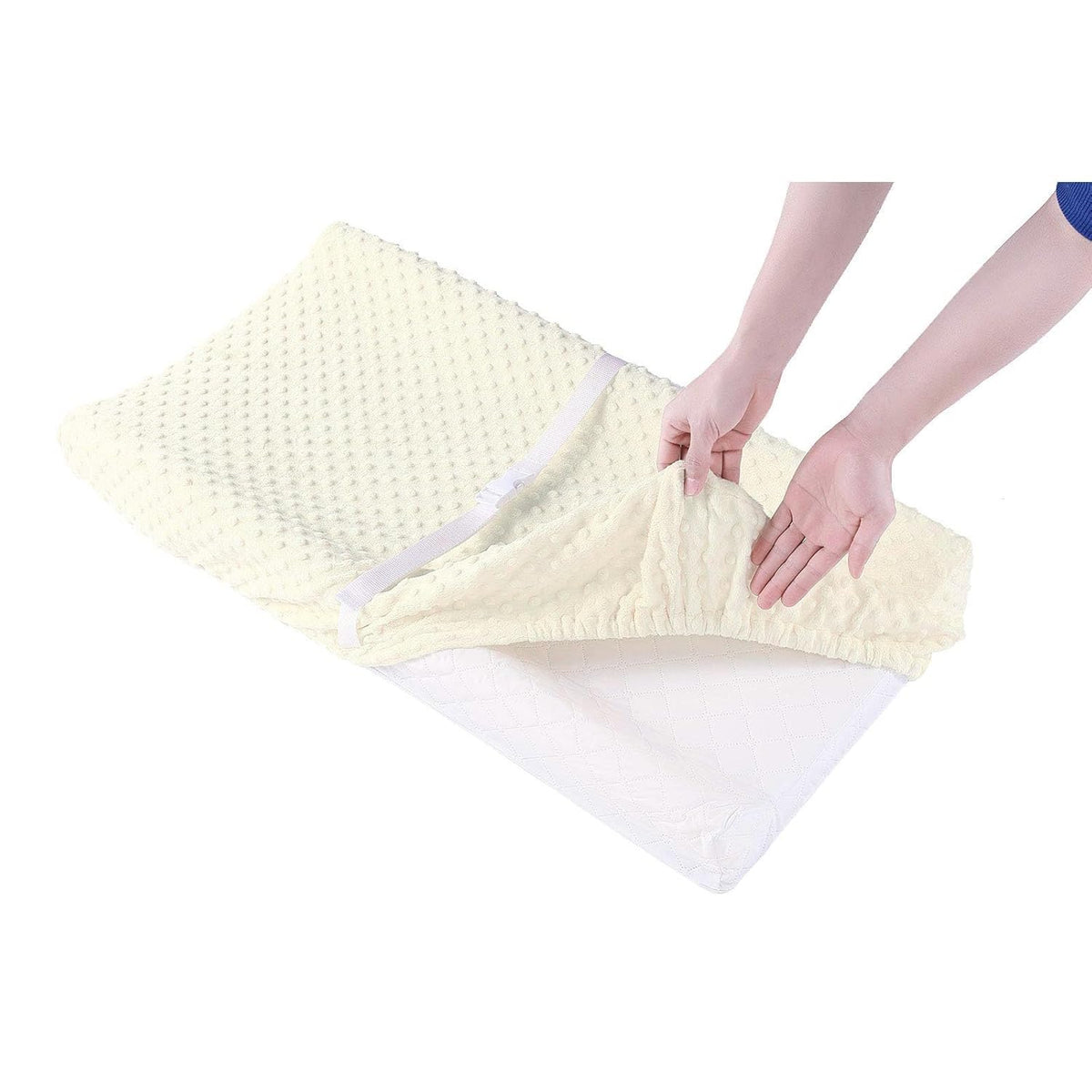 Baby Changing Pad Cover, Super Soft Plush Dot Diaper Changing Table Covers for Baby Girls and Boys
