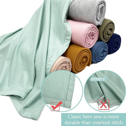 OWLOWLA Swaddle Blanket and Hat Set Newborn Swaddle Wrap Baby Receiving Blanket for Baby Boys
