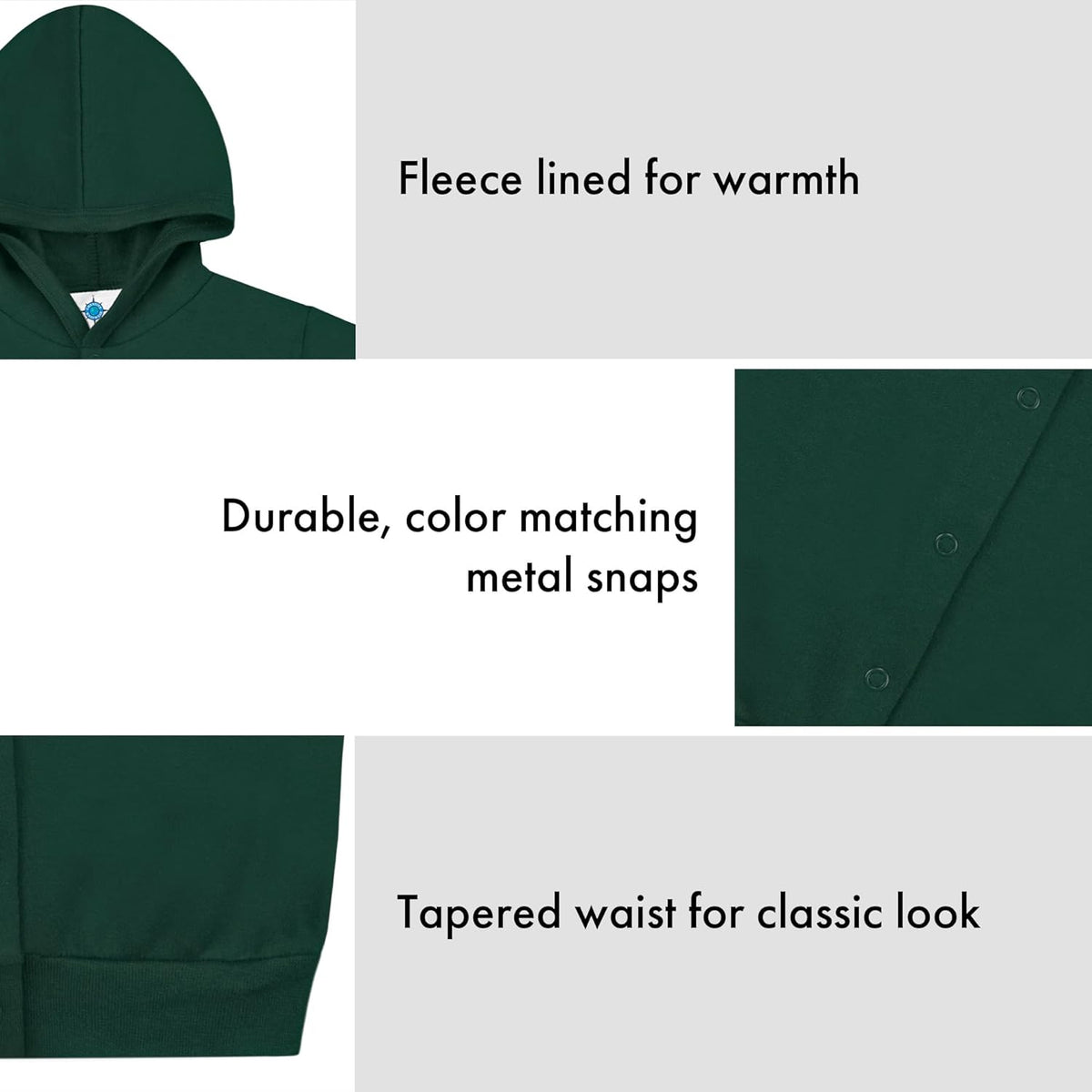 Creative Knitwear College Baby Snap Hooded Jacket - Team Logo, Multiple Colors, for Boys & Girls