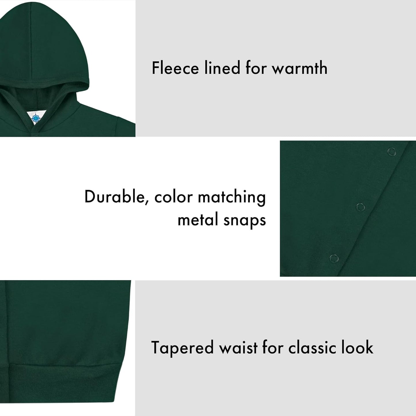 Creative Knitwear College Baby Snap Hooded Jacket - Team Logo, Multiple Colors, for Boys & Girls