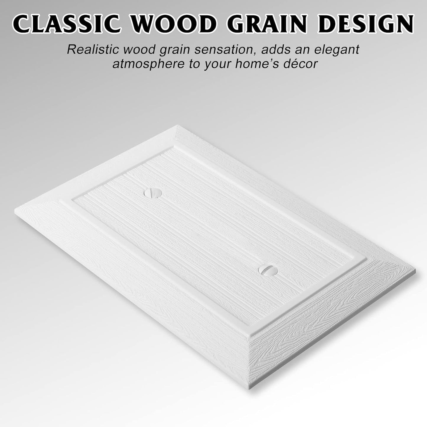 Modern Decorative Wall Plate Switch Plate Outlet Cover, Vintage Retro Wood Grain Design(Single