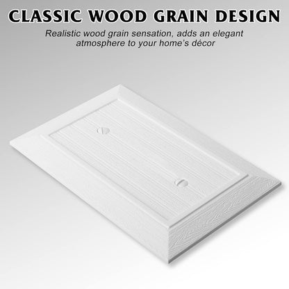 Modern Decorative Wall Plate Switch Plate Outlet Cover, Vintage Retro Wood Grain Design(Single