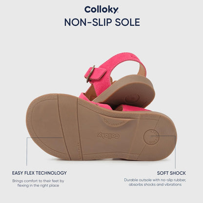 Toddler Girls Fisherman Buckle Sandals - Comfortable Summer Sandals with Closed Toe & Adjustable