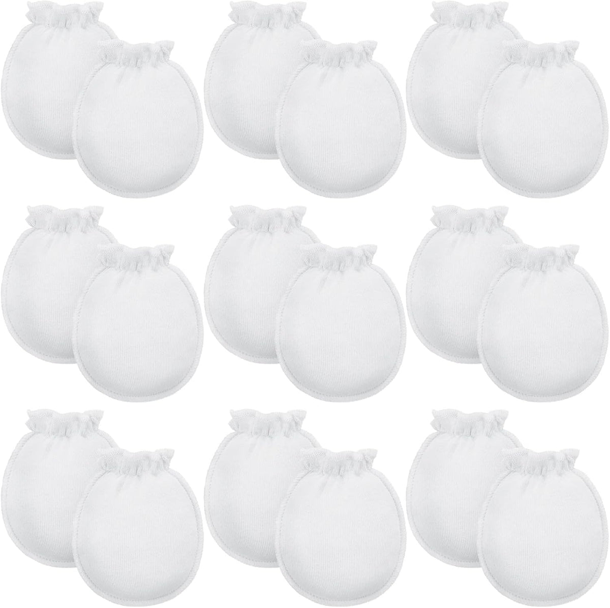 9 Pairs Newborn Baby Boys Girls Mittens 0-6 Months Infant Toddler Mittens No Scratch Solid Color