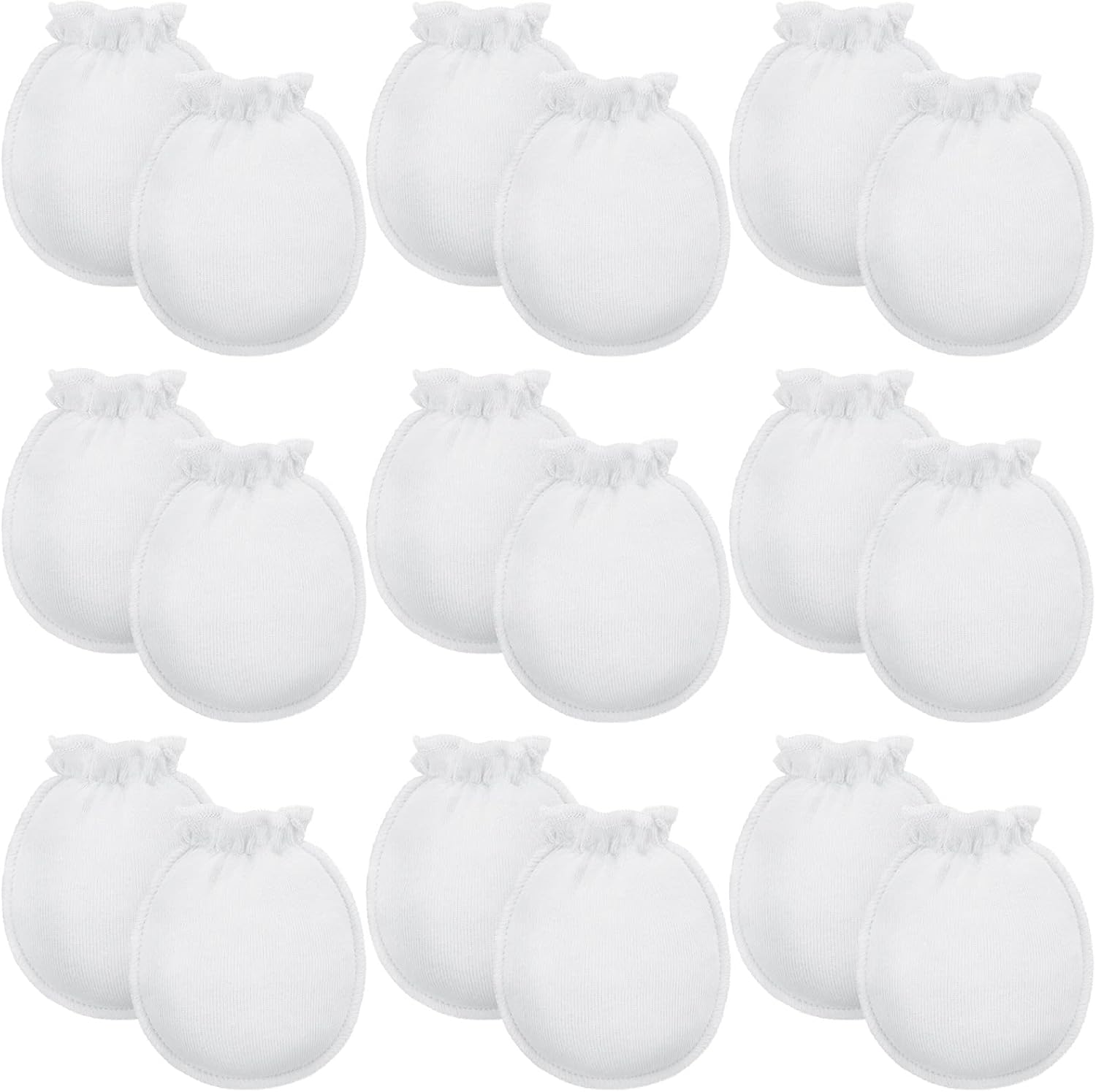 9 Pairs Newborn Baby Boys Girls Mittens 0-6 Months Infant Toddler Mittens No Scratch Solid Color