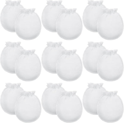 9 Pairs Newborn Baby Boys Girls Mittens 0-6 Months Infant Toddler Mittens No Scratch Solid Color