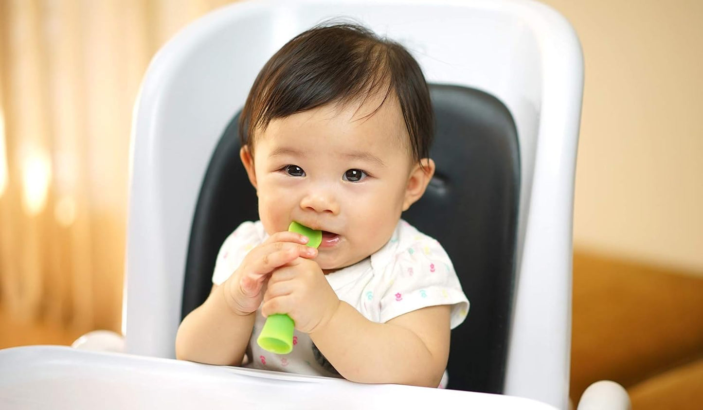 Olababy 3 Piece Parent Led and Baby Led Weaning First Feeding Set, Includes Training Spoon, Feeding