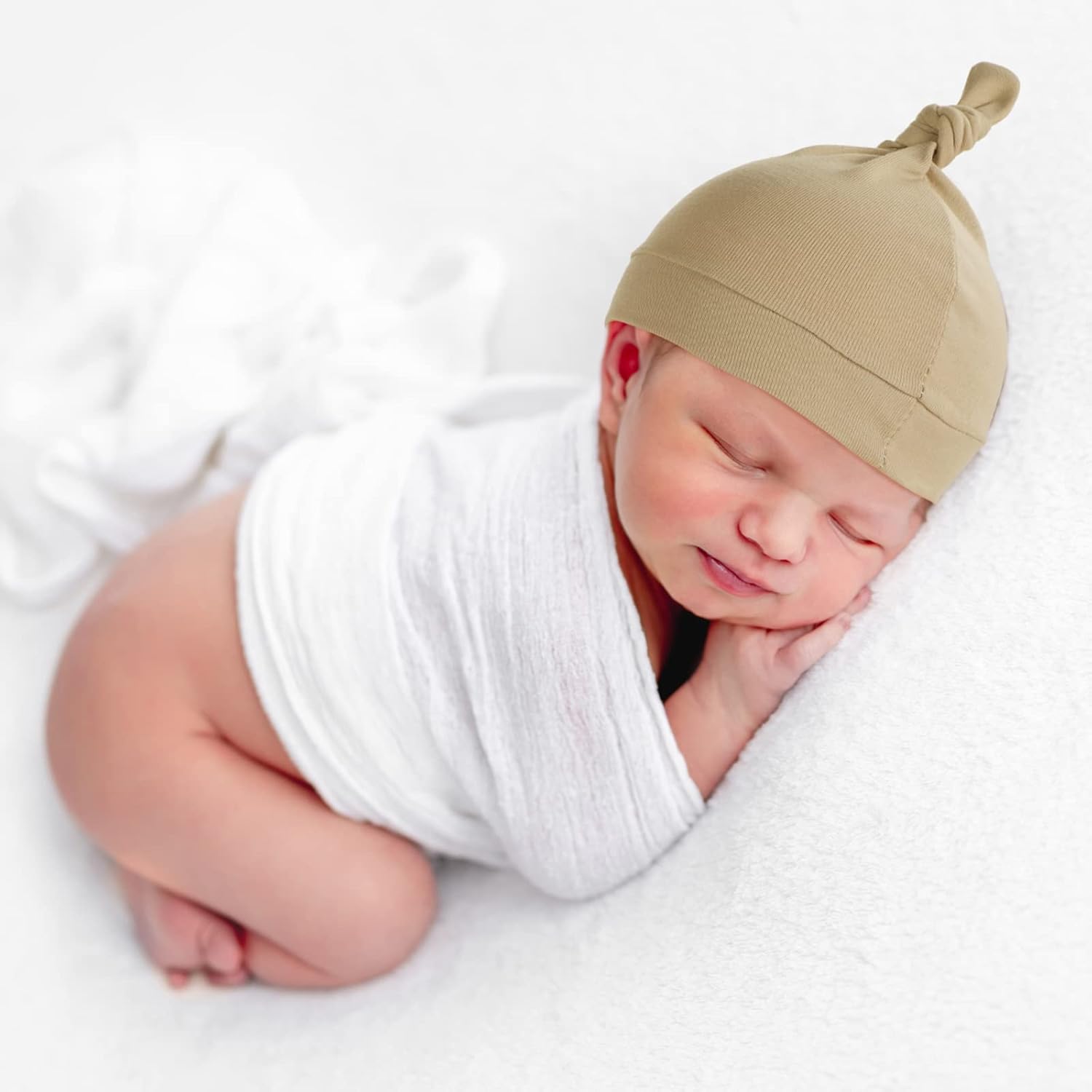 10 Pcs Baby Newborn Hats Set Stretchy Knot Beanie Hats for Boy Girl Baby Cute Cap Infant Beanies
