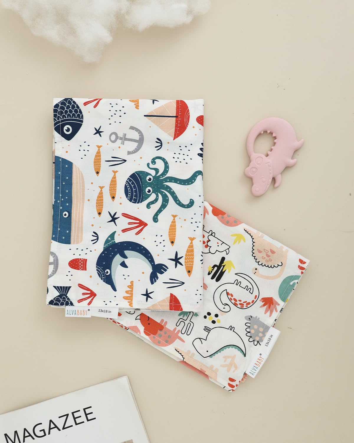 ALVABABY Toddler Pillowcases 2 Pack Organic Cotton Kids Pillow Cover Fit 13"x 18" or 12"x21"