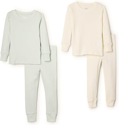Amazon Essentials x Sofia Grainge Unisex Babies, Toddlers and Kids' Snug-Fit Cotton Pajamas, Pack