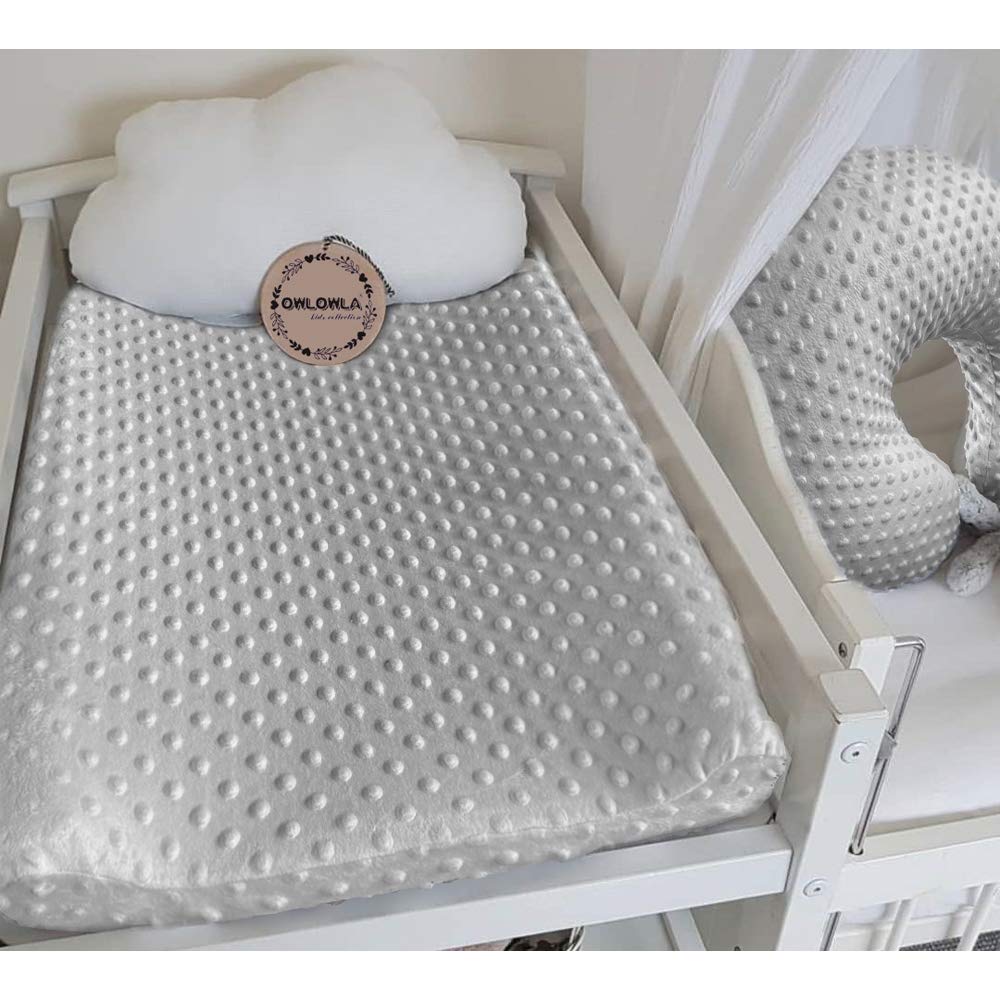 Owlowla Changing Pad Cover, Soft Minky Dots Changing Table Sheets for Baby Boy and Girl 2Pack
