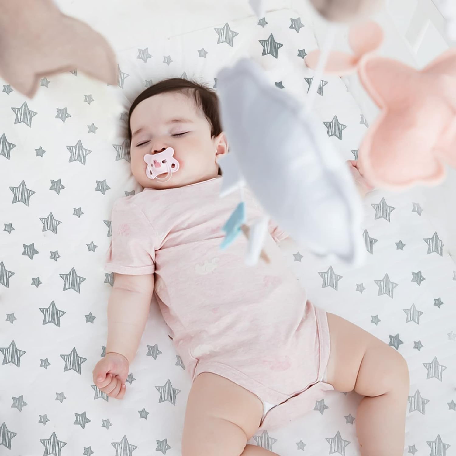 Crib Sheets for Girls 4 Pack, Fitted Crib Sheets for Standard Size Crib and Toddler Mattresses