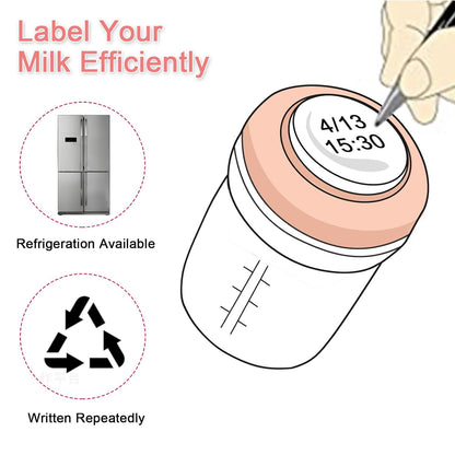 COMI Wide Neck Glass Breastmilk Collection n Storage Bottle, 8oz with Screw Ring Sealing Disk;