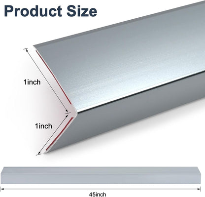 4PCS 45" Aluminum Metal Corner Protectors, Self Adhesive Corner Guards, Metal Wall Edge Protector