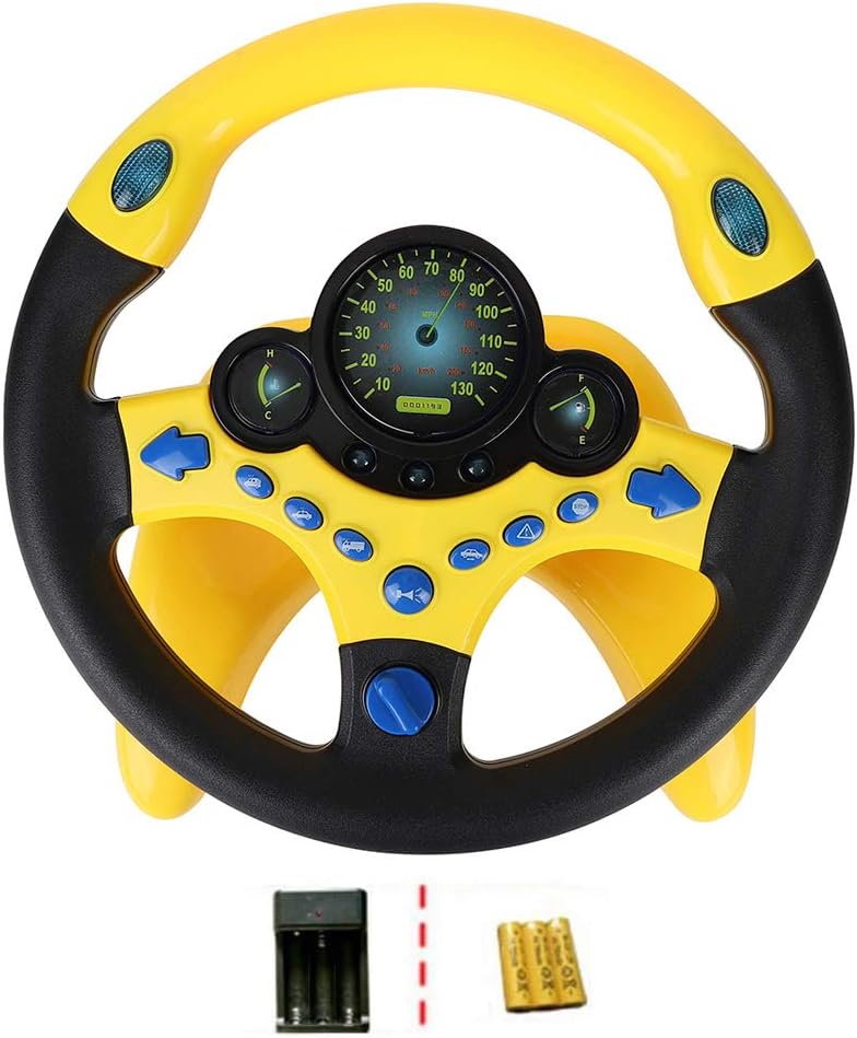 Coherny Simulated Driving Controller Portable Simulated Driving Steering Wheel Copilot Toy