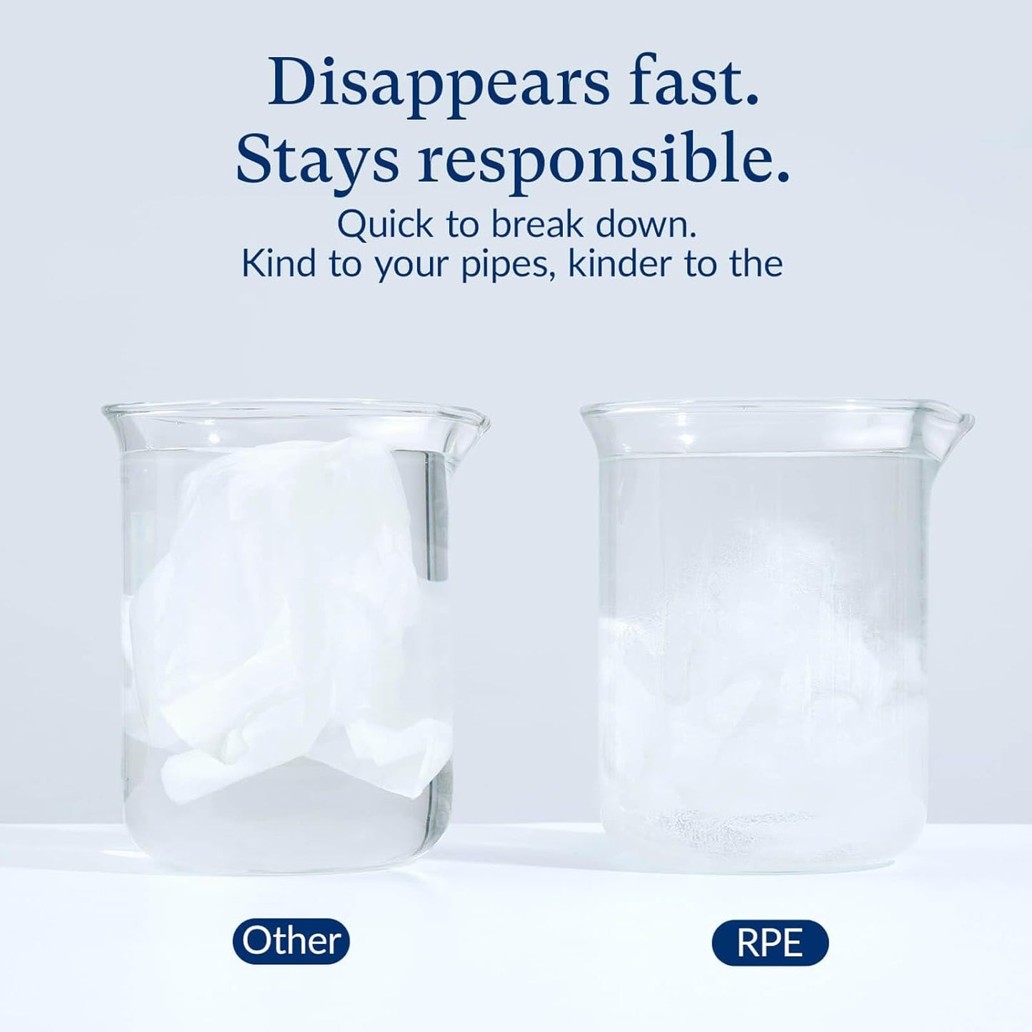 Flushable Wet Wipes - 6 Large Packs (360 Ct) - Unscented Extra-Large Body & Hand Tissue with